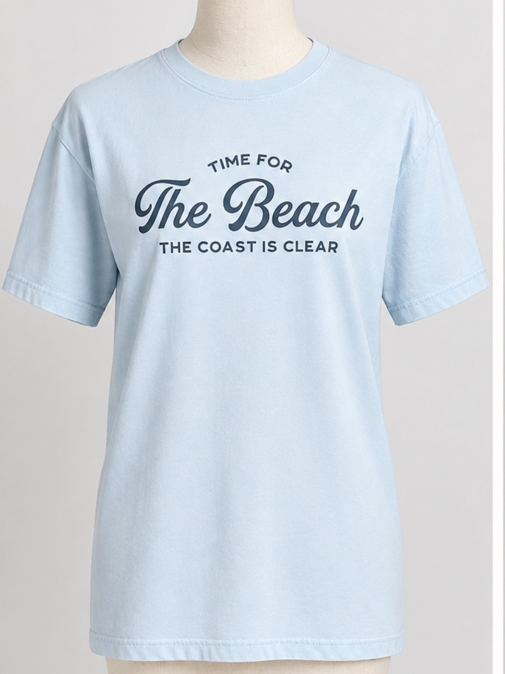 Comfort Colors Light Blue 'The Beach' Graphic Tee for Men
